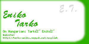 eniko tarko business card